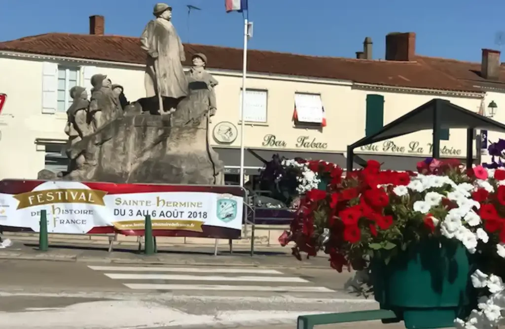 Banderole imprimée par Sofareb pour un festival à Sainte-Hermine