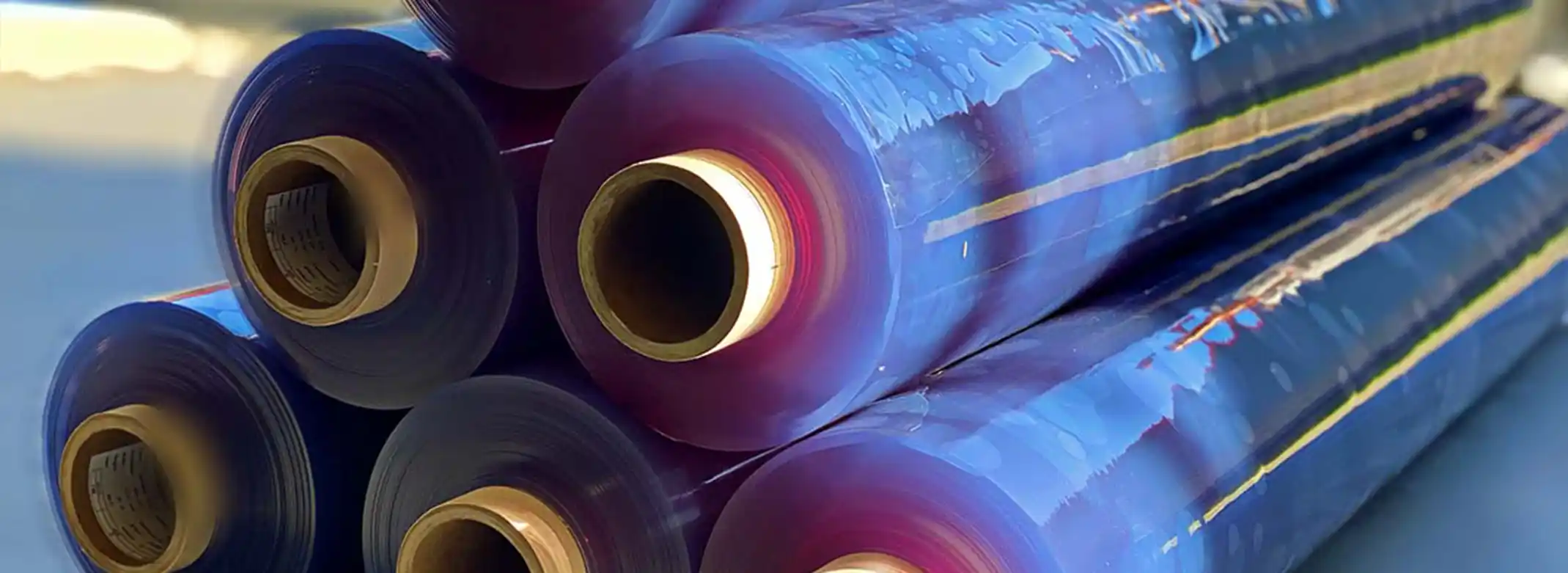 Rouleaux de tissus transparent pour protection sanitaire